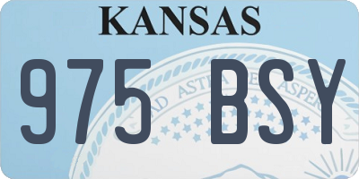 KS license plate 975BSY