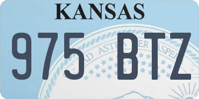 KS license plate 975BTZ