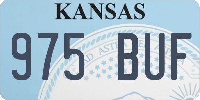 KS license plate 975BUF