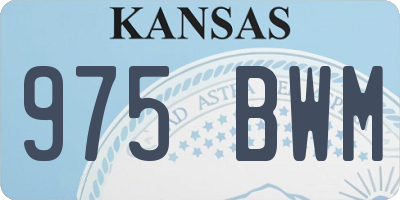 KS license plate 975BWM
