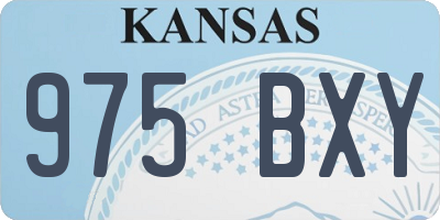 KS license plate 975BXY
