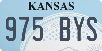KS license plate 975BYS