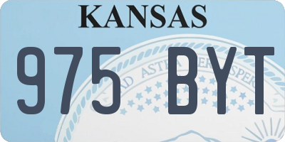 KS license plate 975BYT