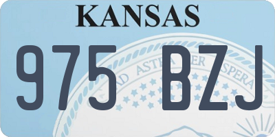 KS license plate 975BZJ