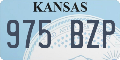 KS license plate 975BZP