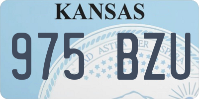 KS license plate 975BZU