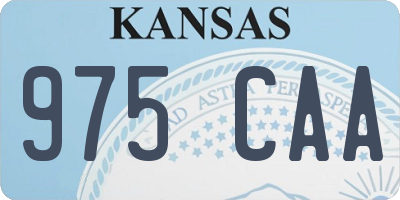 KS license plate 975CAA