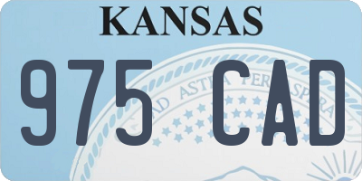 KS license plate 975CAD