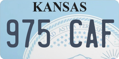 KS license plate 975CAF