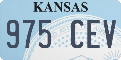 KS license plate 975CEV