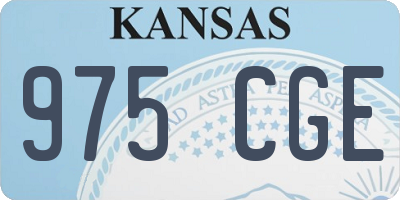 KS license plate 975CGE