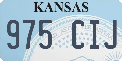 KS license plate 975CIJ