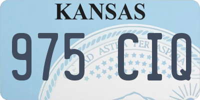 KS license plate 975CIQ