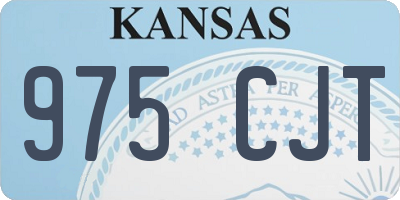 KS license plate 975CJT