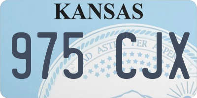 KS license plate 975CJX