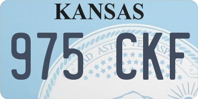 KS license plate 975CKF