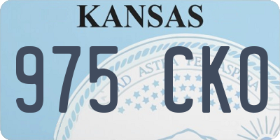 KS license plate 975CKO