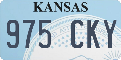 KS license plate 975CKY