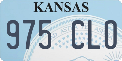 KS license plate 975CLO
