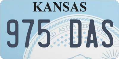 KS license plate 975DAS