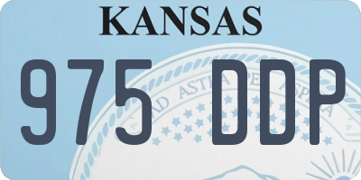 KS license plate 975DDP
