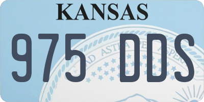 KS license plate 975DDS
