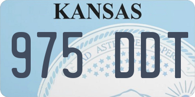 KS license plate 975DDT