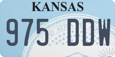 KS license plate 975DDW