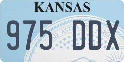 KS license plate 975DDX