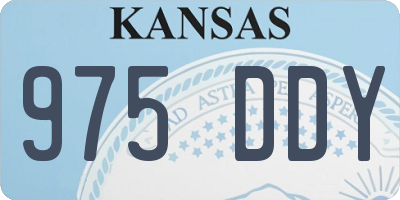 KS license plate 975DDY