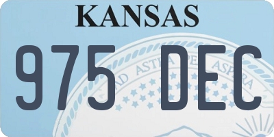 KS license plate 975DEC
