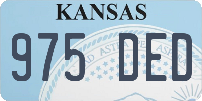 KS license plate 975DED