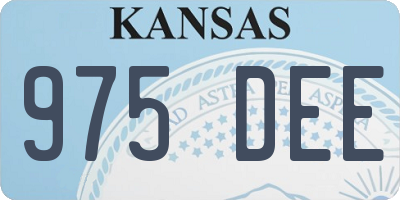 KS license plate 975DEE