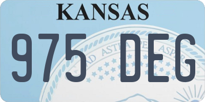 KS license plate 975DEG