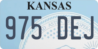 KS license plate 975DEJ