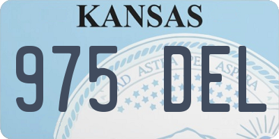 KS license plate 975DEL