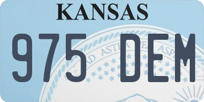 KS license plate 975DEM