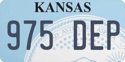 KS license plate 975DEP