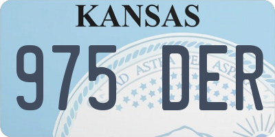 KS license plate 975DER