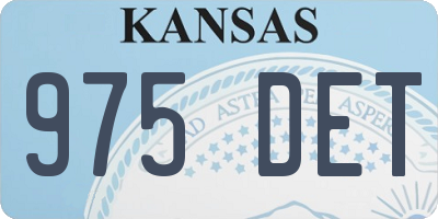 KS license plate 975DET