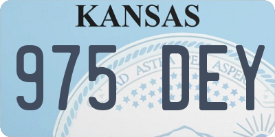 KS license plate 975DEY