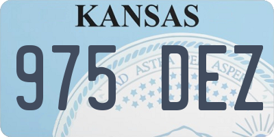 KS license plate 975DEZ