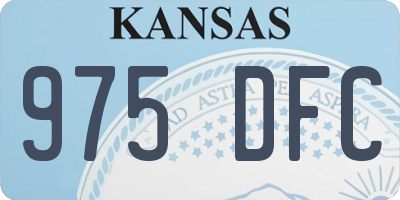KS license plate 975DFC