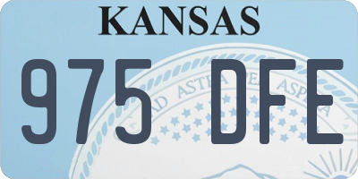 KS license plate 975DFE