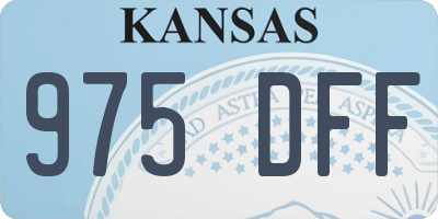 KS license plate 975DFF