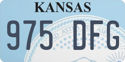 KS license plate 975DFG