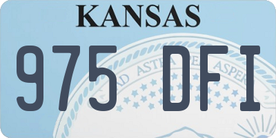 KS license plate 975DFI