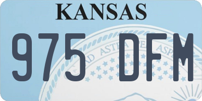 KS license plate 975DFM