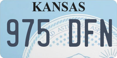 KS license plate 975DFN
