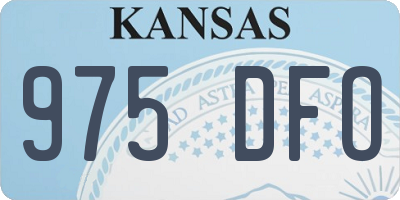 KS license plate 975DFO